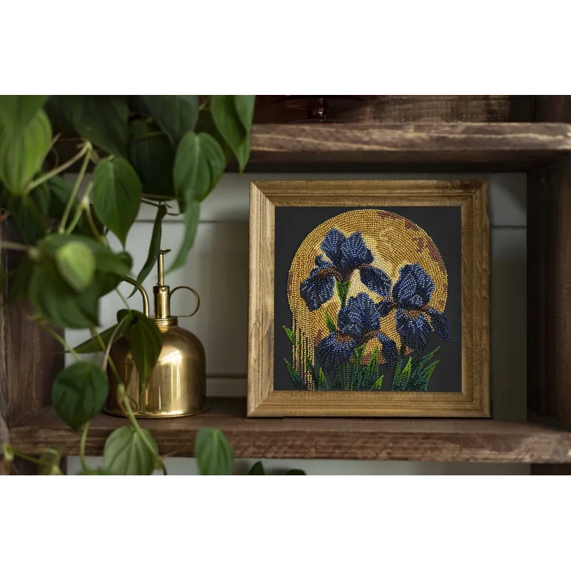 Kit de broderie de perles de taille moyenne. "Danse dans la lumière dorée" 20x20 cm AAMB-126