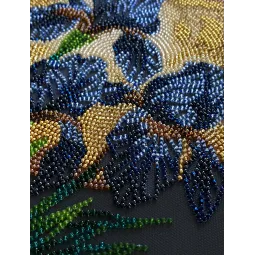 Mid-sized bead embroidery kit. "Dancing in golden light" 20x20 cm AAMB-126