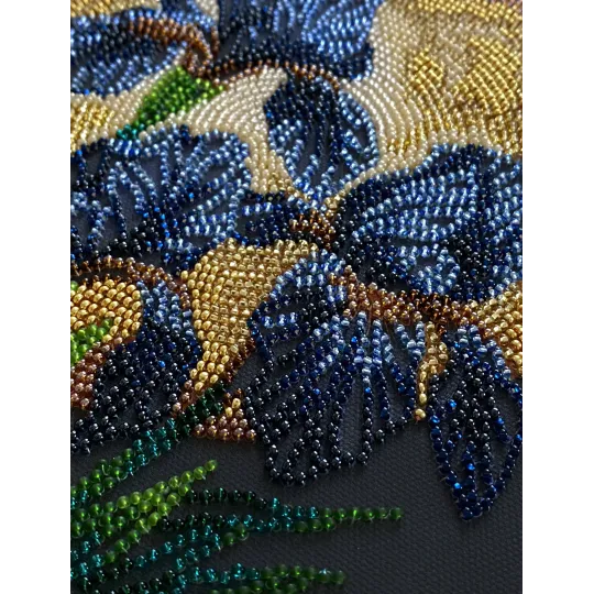 Kit de broderie de perles de taille moyenne. "Danse dans la lumière dorée" 20x20 cm AAMB-126