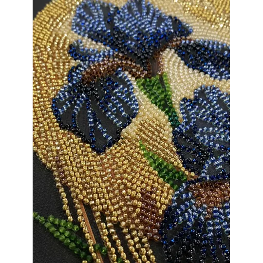 Kit de broderie de perles de taille moyenne. "Danse dans la lumière dorée" 20x20 cm AAMB-126