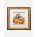 Kreuzstich-Set. "Igel im Herbst" 20x20 cm SRA1021