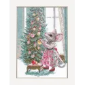 Cross Stitch Kit. "Merry Mouse" 15x21 cm SRA1026
