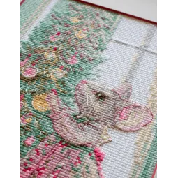 Kit de point de croix. "Souris Joyeuse" 15x21 cm SRA1026