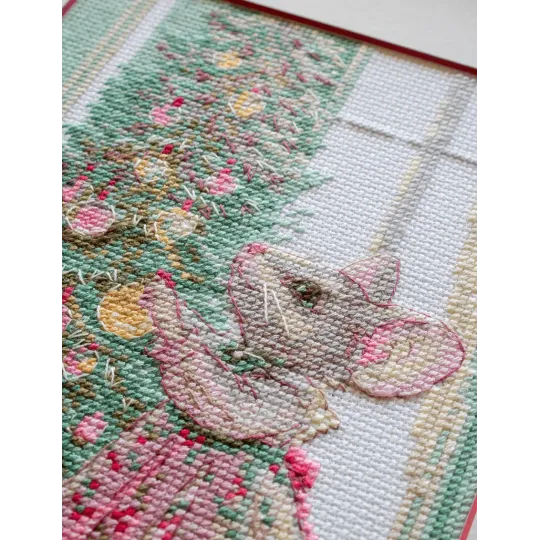 Cross Stitch Kit. "Merry Mouse" 15x21 cm SRA1026