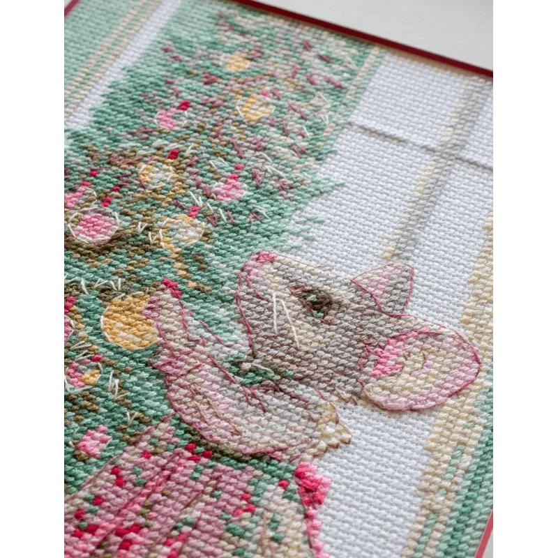 Cross Stitch Kit. "Merry Mouse" 15x21 cm SRA1026