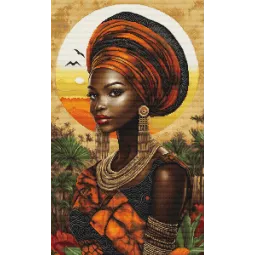 Cross Stitch Kit. "Queen of the Sunlit Continent" 18x30 cm SG720