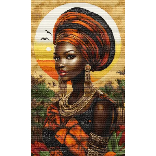 Cross Stitch Kit. "Queen of the Sunlit Continent" 18x30 cm SG720