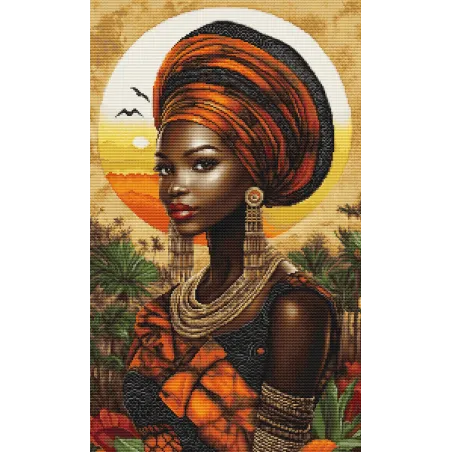 Cross Stitch Kit. "Queen of the Sunlit Continent" 29x48 cm SB720