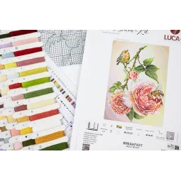 Kryželių siuvinėjimo rinkinys. „Pusryčiai“ 25x35 cm SB7053