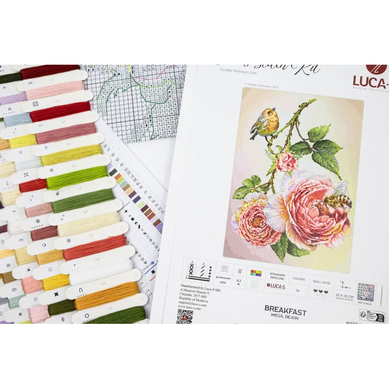 Набор для вышивания крестиком. «Завтрак» 25x35 см SB7053