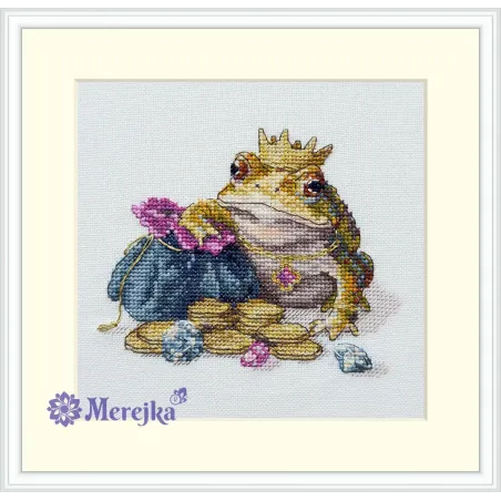 Cross stitch kit "Golden Toad" 11x12 cm SK280B