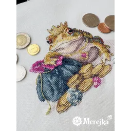 Набор для вышивания крестом "Золотая жаба" 11x12 см SK280B