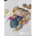 Cross stitch kit "Golden Toad" 11x12 cm SK280B