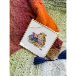 Cross stitch kit "Golden Toad" 11x12 cm SK280A