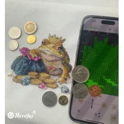 Kreuzstich-Set "Goldene Kröte" 11x12 cm SK280A