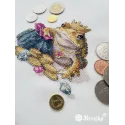 Cross stitch kit "Golden Toad" 11x12 cm SK280A