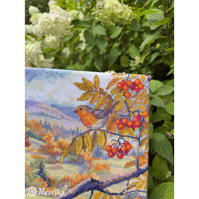 Cross stitch kit "Hills Laced with Gold" 31x40 cm SK274