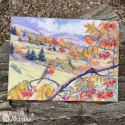 Kit de point de croix "Collines bordées d'or" 31x40 cm SK274