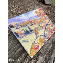 Kit de point de croix "Collines dorées" 31x40 cm SK274