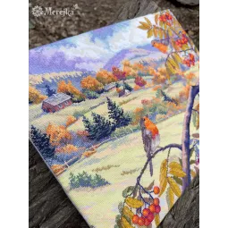 Kit de point de croix "Collines dorées" 31x40 cm SK274