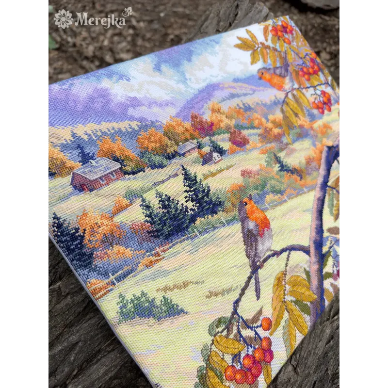 Cross stitch kit "Hills Laced with Gold" 31x40 cm SK274