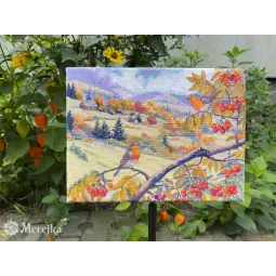 Kit de point de croix "Collines dorées" 31x40 cm SK274