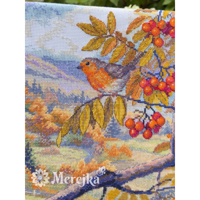 Cross stitch kit "Hills Laced with Gold" 31x40 cm SK274