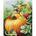 Cross Stitch Kit. "Birdies On Pumpkin" 26x32 cm SBU5094