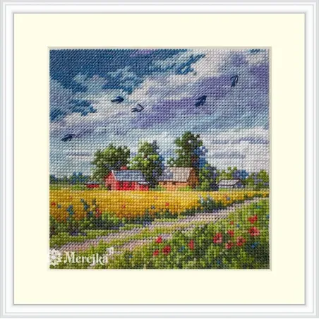 SALE Cross stitch kit "Summer" 11,5x11,5 cm SK279A