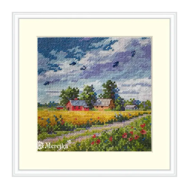 SALE Cross stitch kit "Summer" 11,5x11,5 cm SK279A