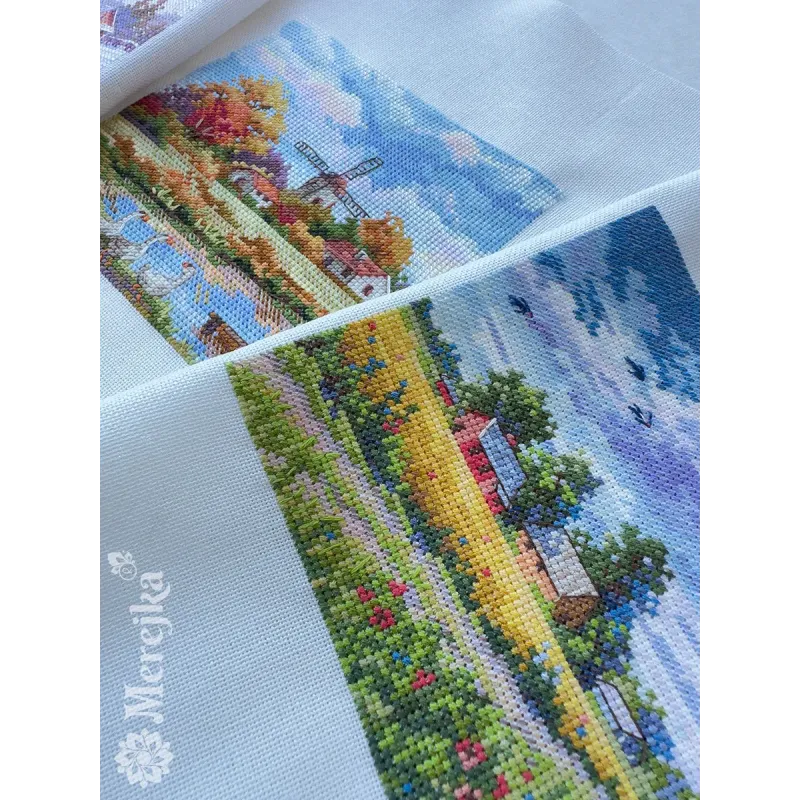 PROMOTION Kit point de croix "Été " 11,5x11,5 cm SK279A