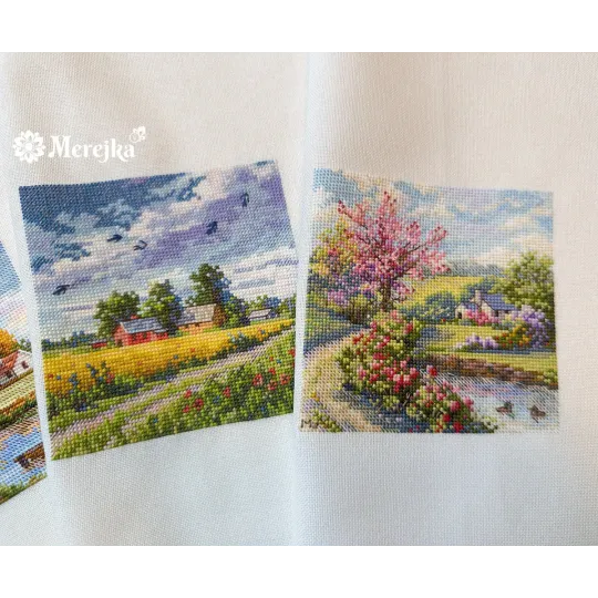 SALE Kreuzstich-Set "Sommer" 11,5x11,5 cm SK279A