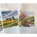 SALE Cross stitch kit "Summer" 11,5x11,5 cm SK279A