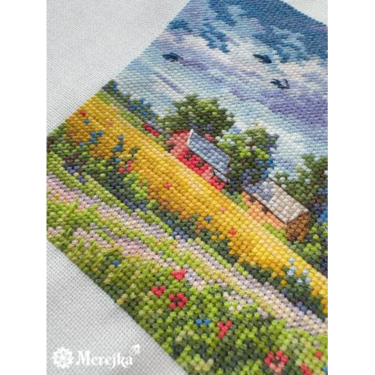 Kit de point de croix "Été" 11,5x11,5 cm SK279B