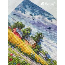 Kit de point de croix "Été" 11,5x11,5 cm SK279B