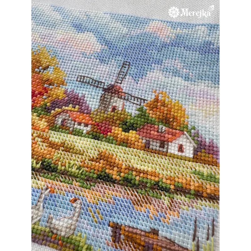 Kit de point de croix "Automne" 11,5x11,5 cm SK278B