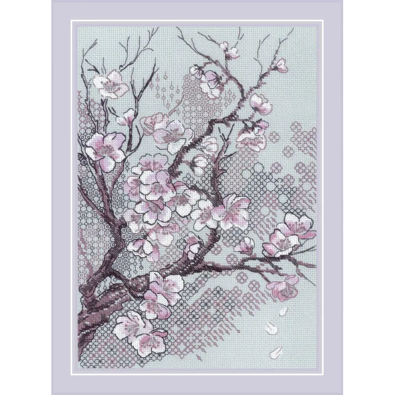 Cross Stitch Kit. "Plum Blossom" 21x30 cm SR2298