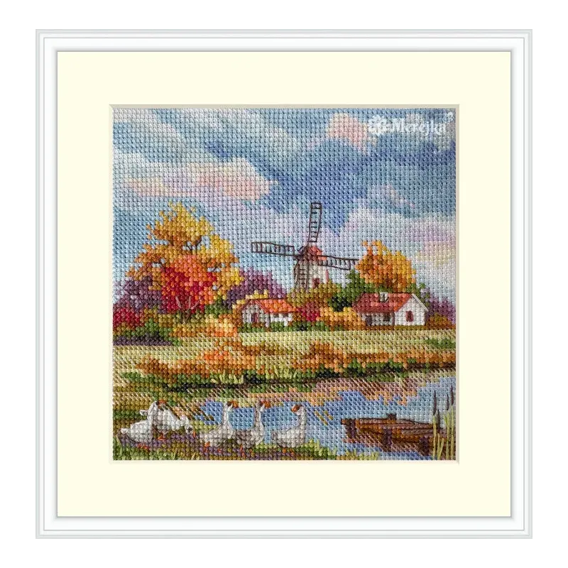 BROCANTE Kit point de croix "Automne" 11,5x11,5 SK278A