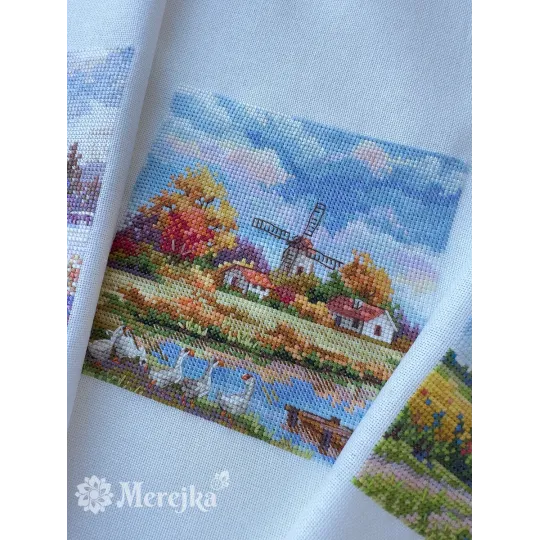 SALE Cross stitch kit "Autumn" 11,5x11,5 SK278A
