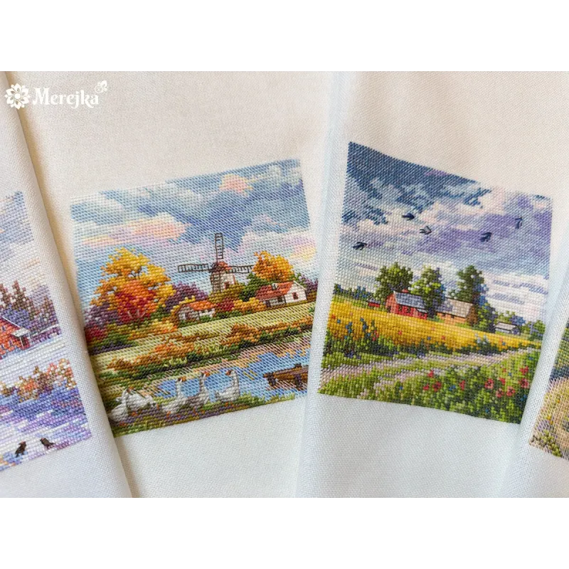 SALE Cross stitch kit "Autumn" 11,5x11,5 SK278A