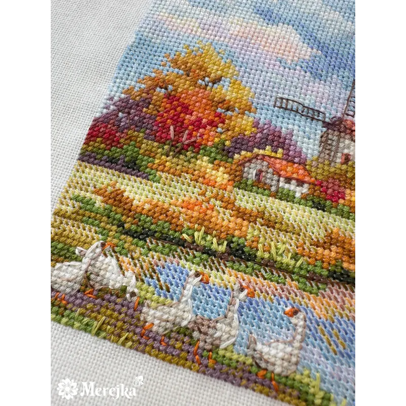 BROCANTE Kit point de croix "Automne" 11,5x11,5 SK278A