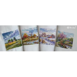 Kit point de croix "Automne" 11,5x11,5 SK278A