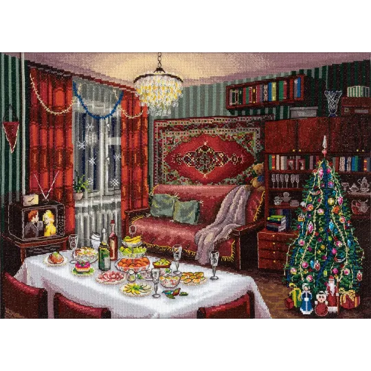 Kryželio siuvinėjimo rinkinys PANNA „Naujametinė nostalgija“ 40 x 27,5 cm PGM-7480