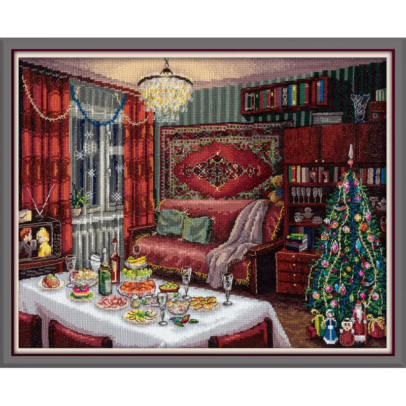 Cross stitch kit PANNA "New year's nostalgy" 40 x 27.5 cm PGM-7480