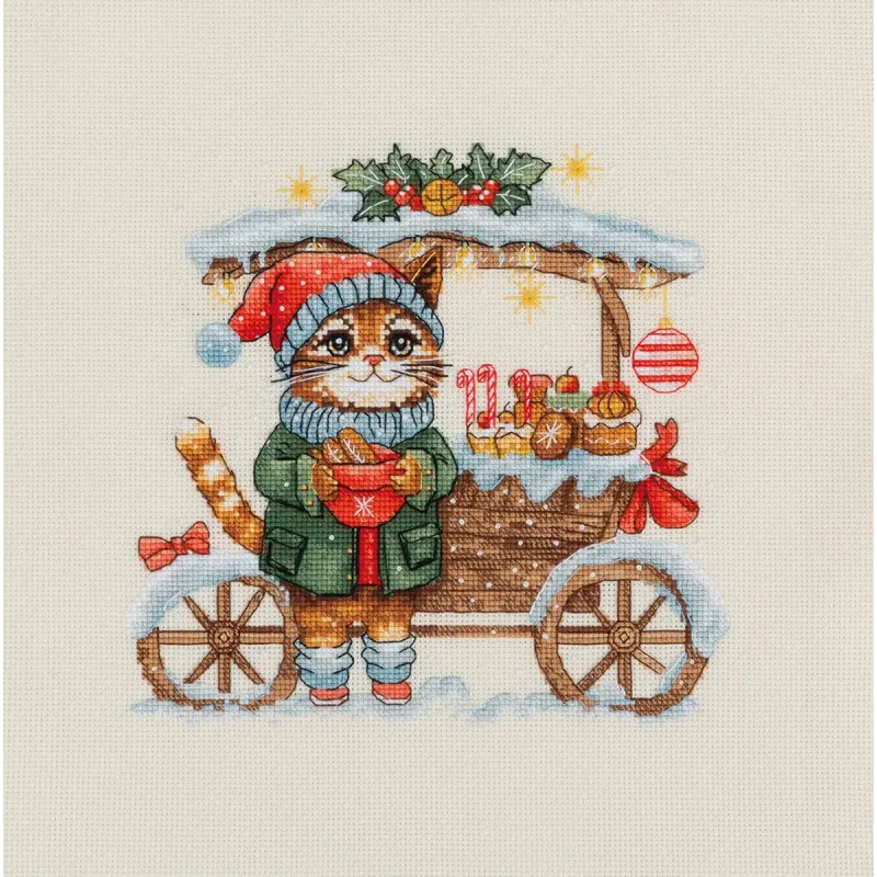 Cross stitch kit KLART "Candy crat" 19.5 x 19 cm KL8-578