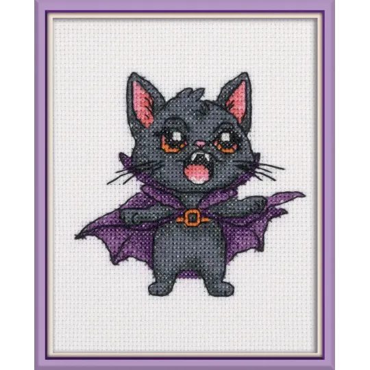 Kryželiu siuvinėjimo rinkinys KLART "СatDracula" 13 x 13 cm KL12-071
