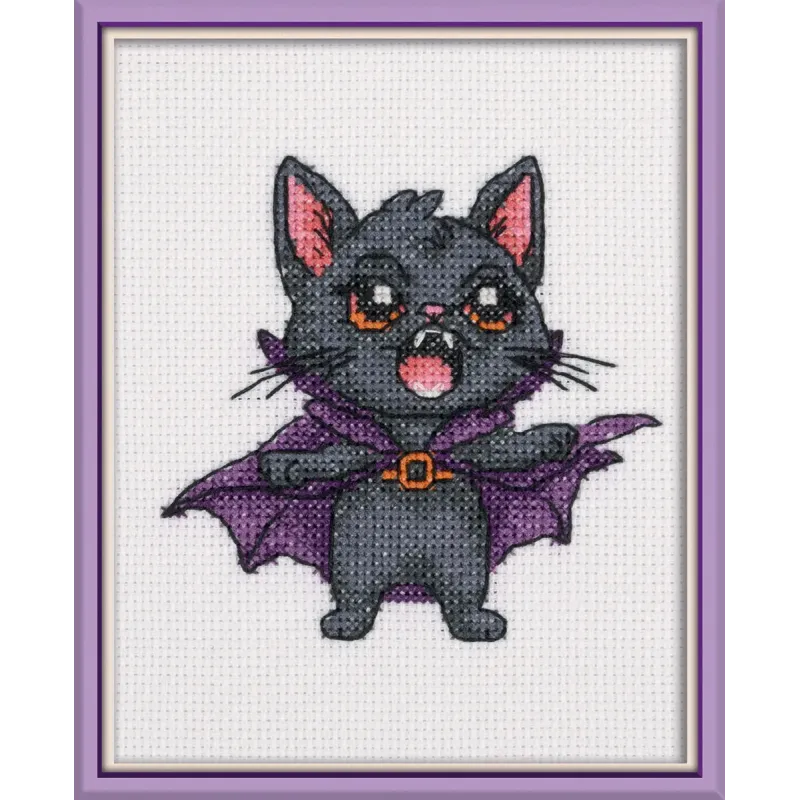Kryželiu siuvinėjimo rinkinys KLART "СatDracula" 13 x 13 cm KL12-071