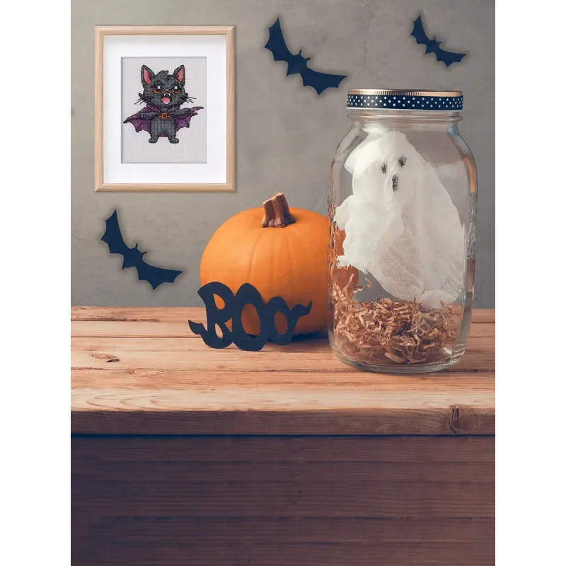 Kit point de croix KLART "СatDracula" 13 x 13 cm KL12-071