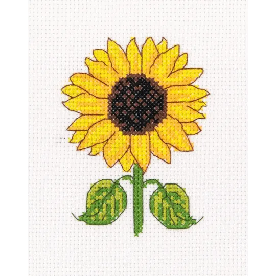 Cross stitch kit KLART "Sunflower" 10 x 12 cm KL12-064