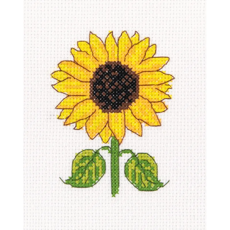 Cross stitch kit KLART "Sunflower" 10 x 12 cm KL12-064